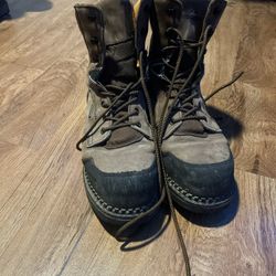 Ridgecut Work Boots Steel Toe Waterproof Size 12W Men's  8” RCT004TS