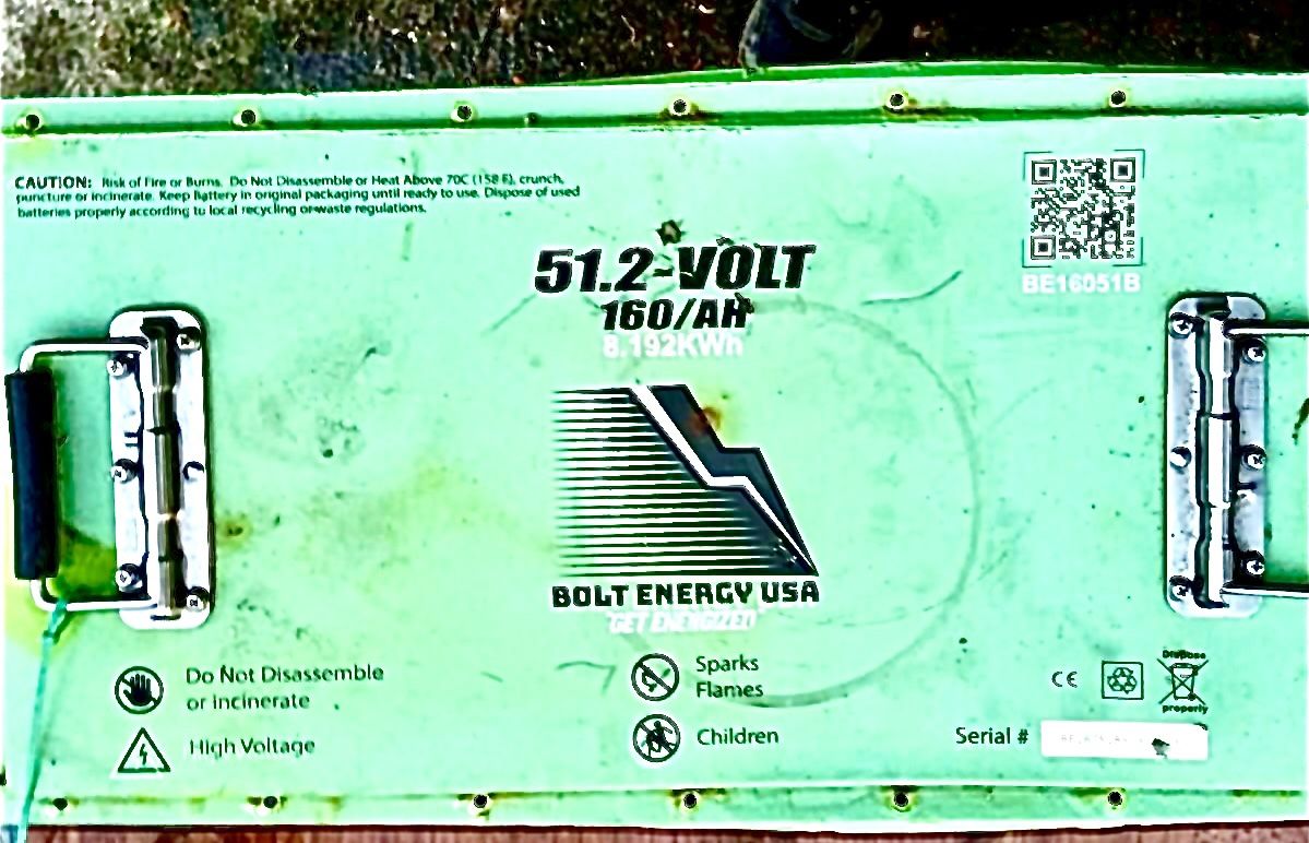 Bolt Energy USA 51 Volt 160Ah High Output Lithium Battery 