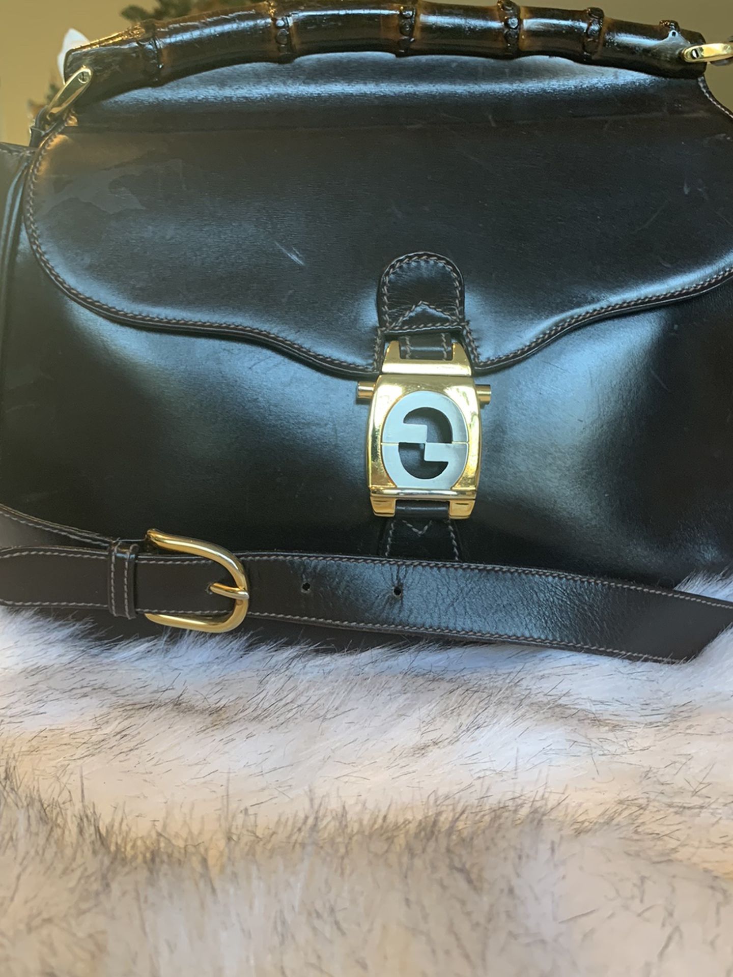 Gucci Bamboo Handle Bag Auth