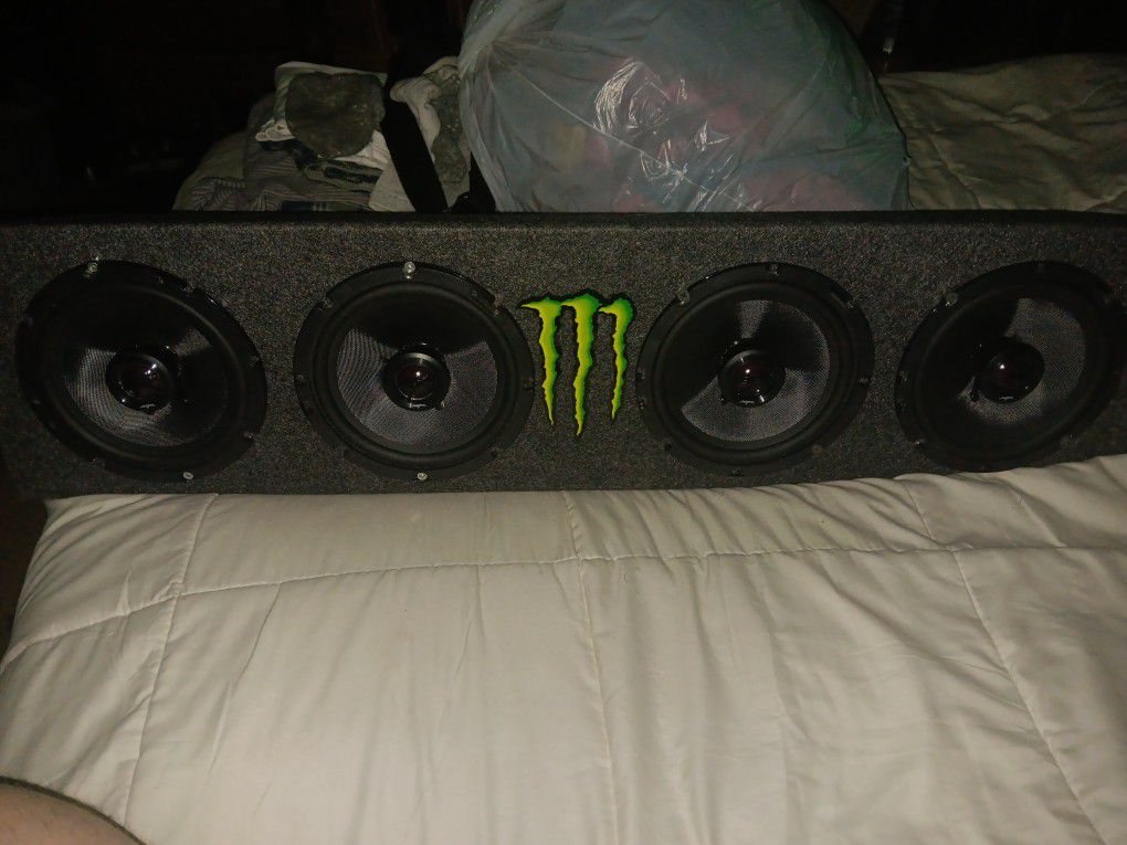 4x6.5 Skar Audio Speakers And Box Brand New Never Seen Wires 