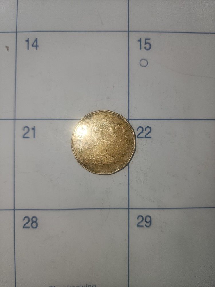 1988 gold canadian one dollar coin