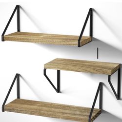 3 Shelves,Rustic Shelves Wall Mounted Set