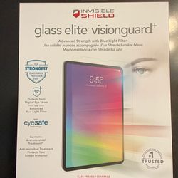 NEW - ZAGG InvisibleShield Glass Elite VisionGuard+ Screen Protector for iPad, Anti-Blue Light