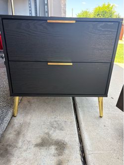 Pair of black nightstands