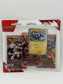 Destined Rivals 3 Pack Blister [Zebstrika] - New & Sealed Pokemon