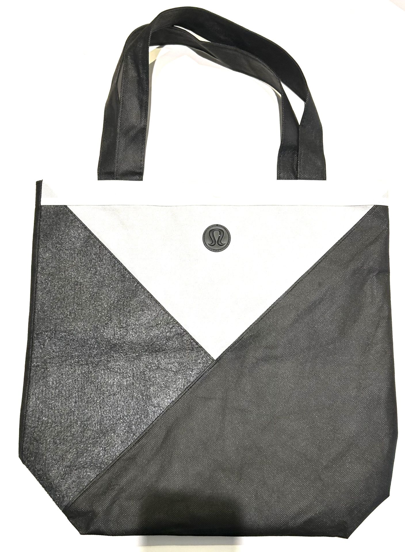 Lululemon large black/white/grey Reusable shopping bag 17”x18” Large