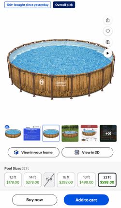 Coleman Power Steel 22 ft. x 52 in. Round Metal Frame Above Ground Pool Set