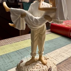 Lillian Rose Just Married on Beach Bride & Groom Wedding Cake Topper 