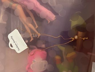 Rose Gold-Tone Chain Necklace with Charm
