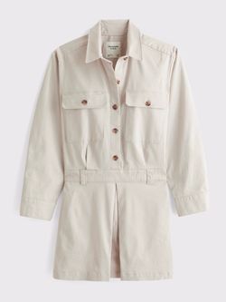 Abercrombie & Fitch Khaki Utility Mini Skort Dress Size XL NWT