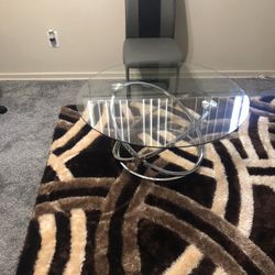 Glass Table And One Chair New