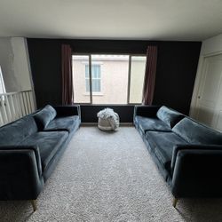 Two 89” Velvet sofas