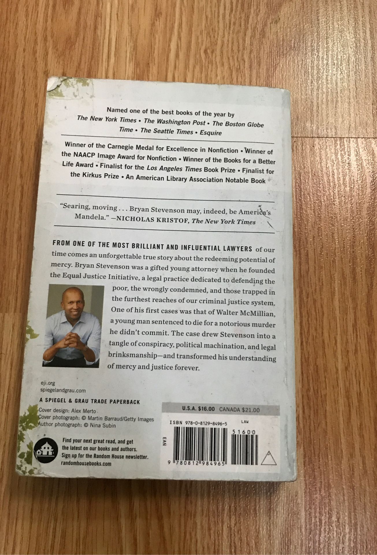 Just Mercy book by Bryan Stevenson