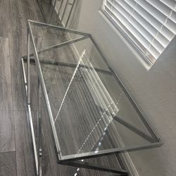 Glass coffee table