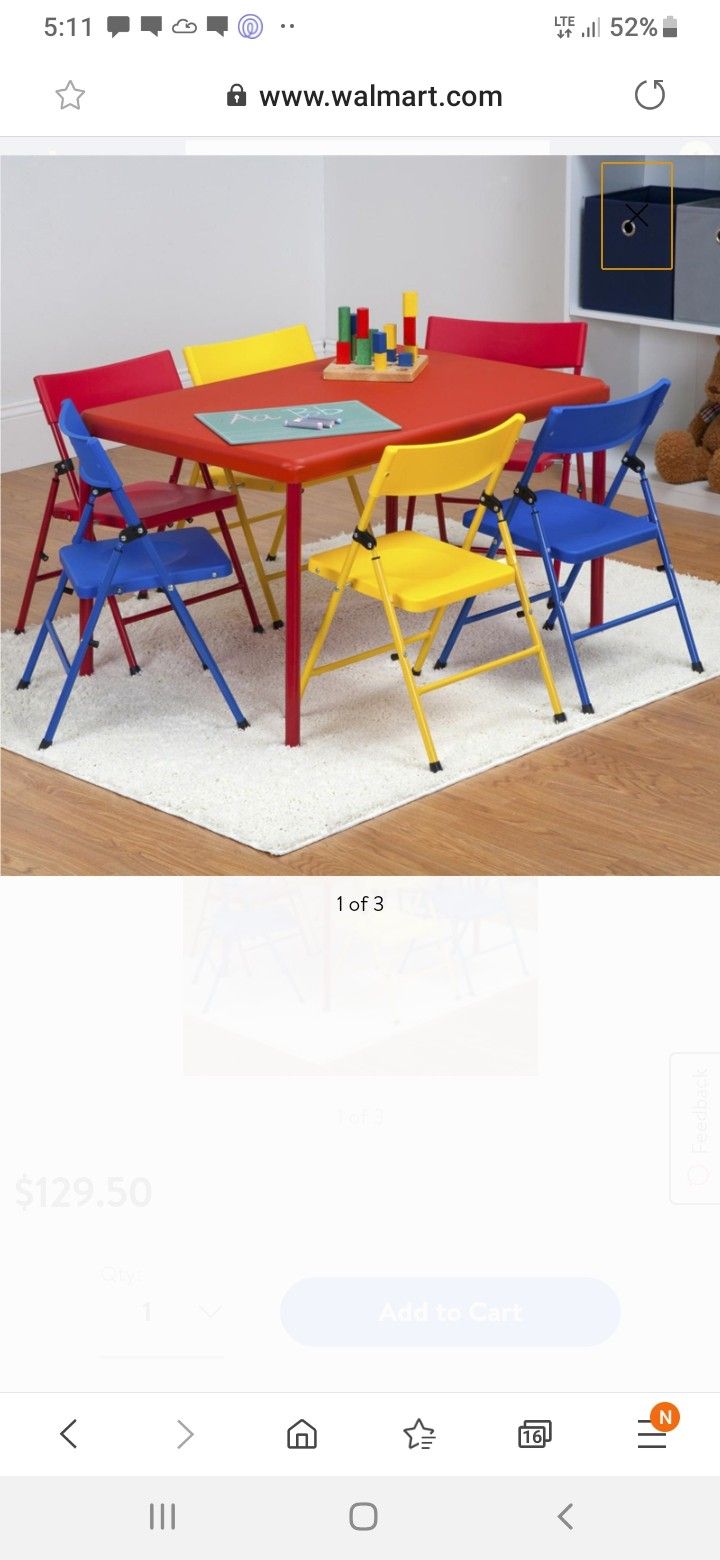 NEW KIDS TABLE WITH 6 CHAIRS