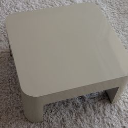 Vintage 80s Cream Laminate Coffee Table Postmodern MCM Retro