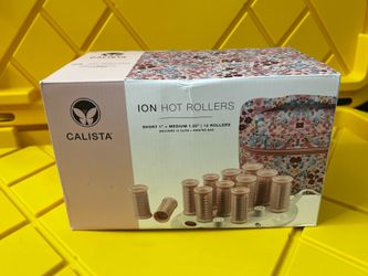 NEW CALISTA ION HOT ROLLERS SHORT 1" + MEDIUM 1.25" | 12 ROLLERS INCLUDES 12 CLIPS + PRINTED BAG
