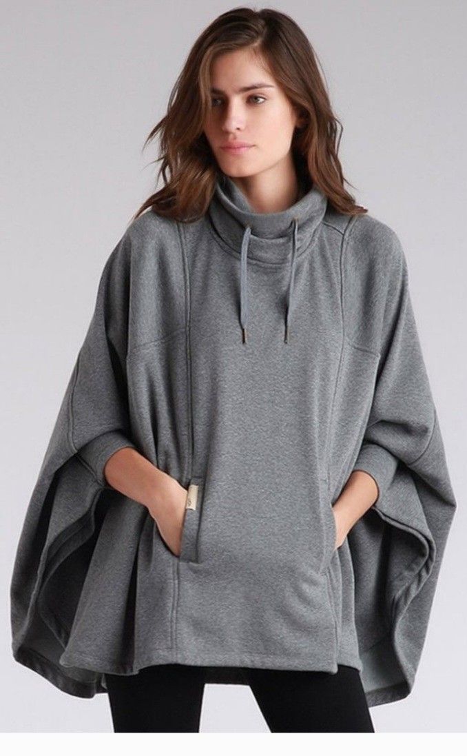 UGG Australia Gray Poncho Sweatshirt M/L