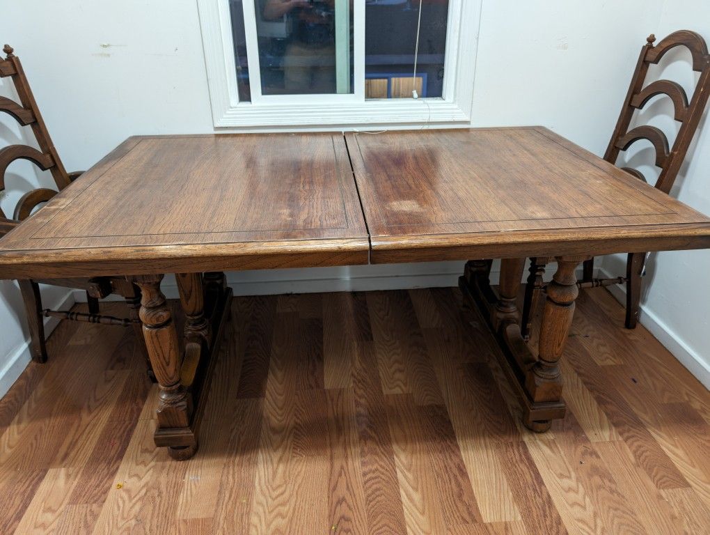 Hard Wood Mahogany Classical Table That Extends If Needed. Original Price 3000