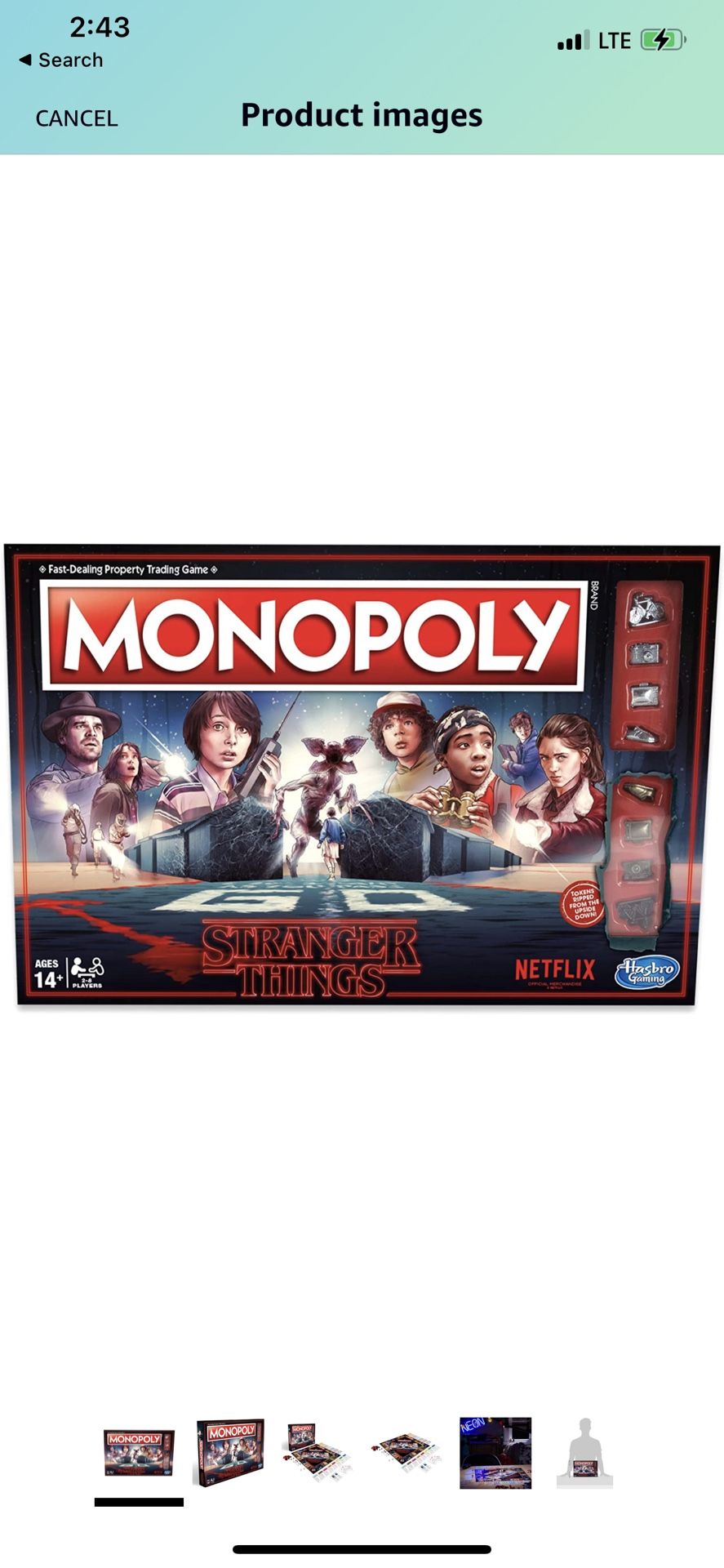 Stranger Things Monopoly Game Like New