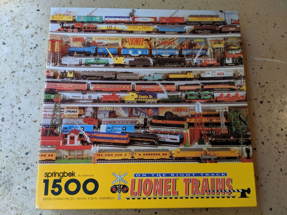 Puzzle 1500 pieces - Lionel Trains: On the Right Track (Springbok)