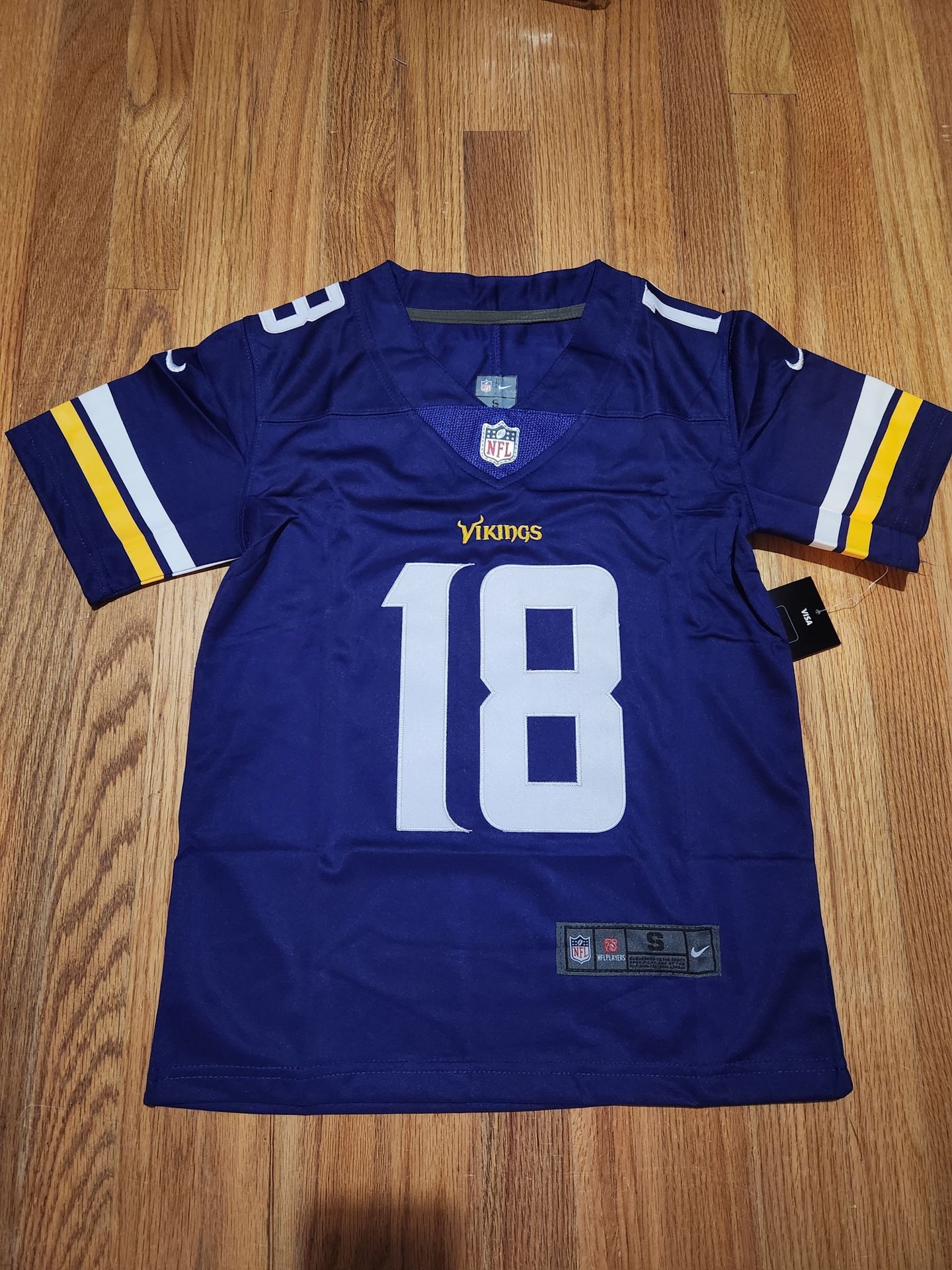 NFL Minnesota Vikings football uniform No.18 Justin Jefferson jersey sports