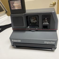 Vintage Polaroid Impulse Camera - Grey Instant Film Camera -