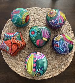 Hand Painted Clay Jewelry Box