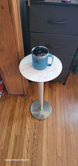 Pedestal Drink Plant Marble Table Stand