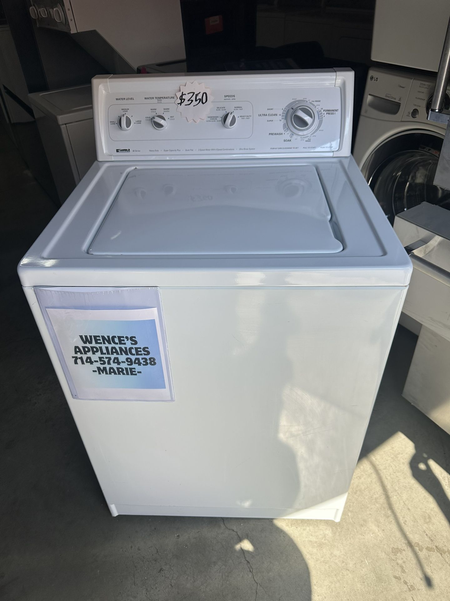 WHITE KENMORE 80 SERIES TOP LOAD WASHER
