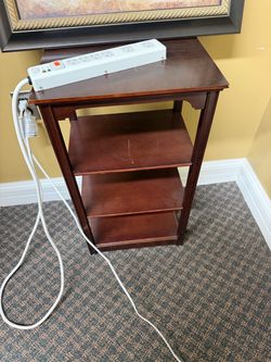 Cherry Wood 4-Tier Accent Shelf