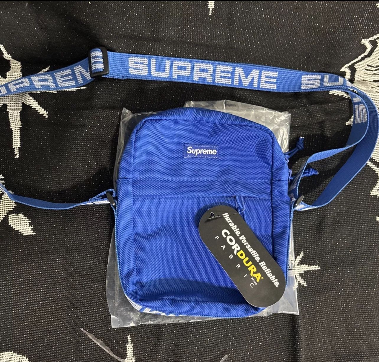 supreme ss18 nylon shoulder bag Blue