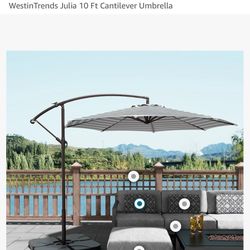 Umbrella/ Outside Deck/ Striped