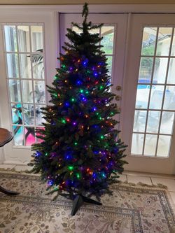 Artificial Christmas Tree with Multicolor Lights