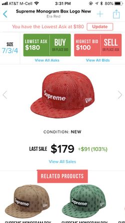 Supreme monogram new era cap