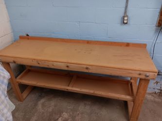 Heavy Solid Wood Work Bench