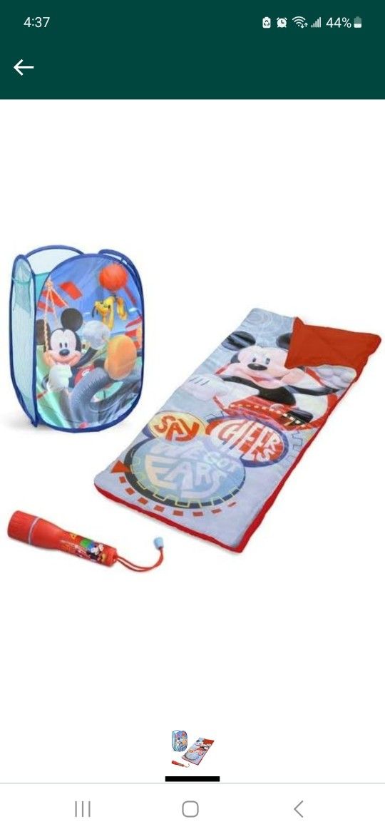 Disney Mickey Mouse Sleepover Set with BONUS Hamper