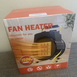 NIB Compact Portable 1500W Electric Fan Heater