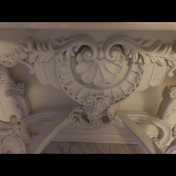 Ornate White Console Table