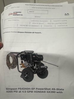Simpson Pressure washer