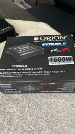 New Orion CBA1500.2 Cobalt Series 1500 Watts Max 2-Channel Class A/B Car Amplifier