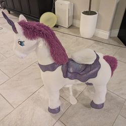 PonyCycle Ride on Unicorn for Kids 4-7 with Brake