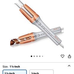 SHEGLAM Automatic Curling Iron 1 1/4 inch with 3 Temperatures Fast Heating, 2-Way Rotation, Anti-Scald, Anti-Tangle Rotating, Automatic Shut-Off for H