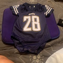 Chargers  Onesie     12 Months (size)
