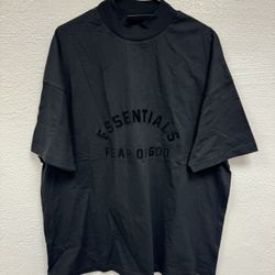 Essentials Arch logo tee jet black