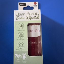 B Pure Clean Beauty Satin Lipstick Classic Red 