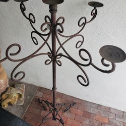 6' Rustic Iron Candleabra 