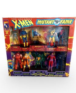RARE 1993 X-Men Mutant Hall of Fame 10-Figure Limited Collector’s Set w/ Display Stands – ToyBiz