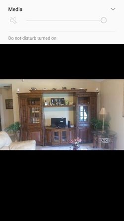 Entertainment center, and coffee table