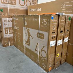 75” Hisense A6 4K UHD Smart Tv